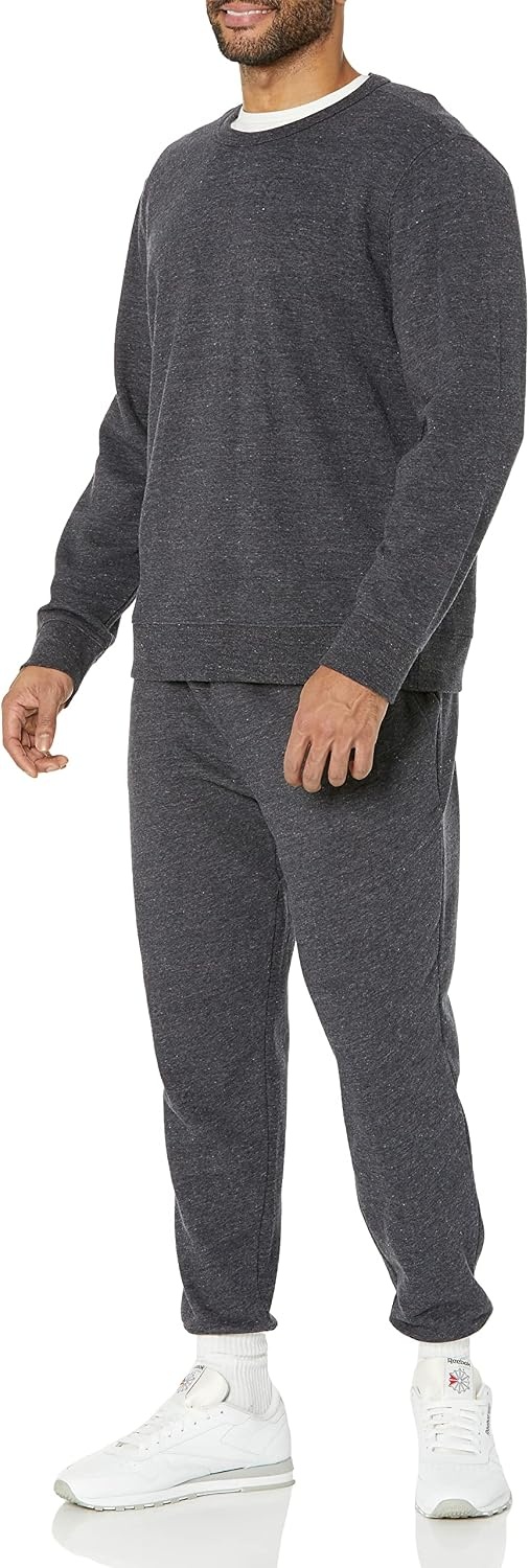 image:imageAmazon Essentials Mens Relaxed Fit Crewneck Sweatshirt Lightweight LongSleeve French Terry Available in Big amp TallCharcoal Heather