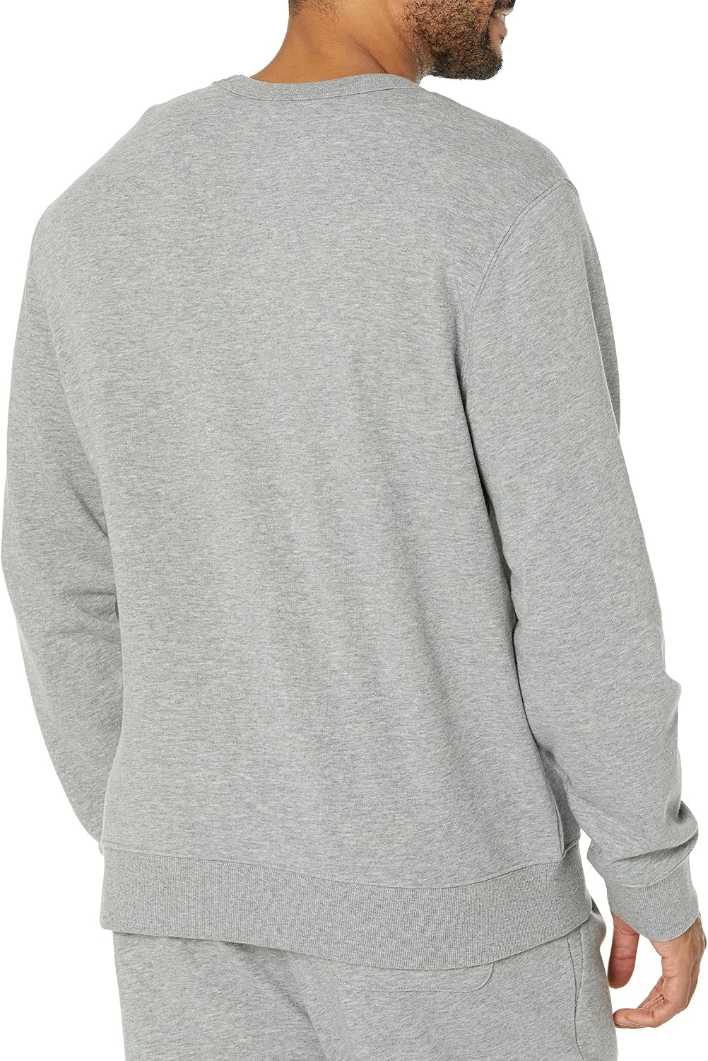 image:imageAmazon Essentials Mens Relaxed Fit Crewneck Sweatshirt Lightweight LongSleeve French Terry Available in Big amp TallGrey Heather
