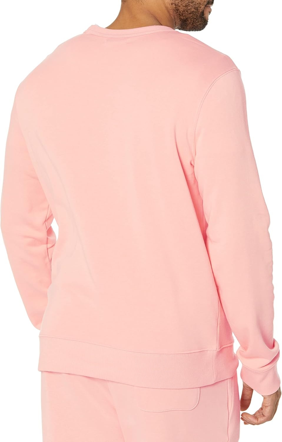 image:imageAmazon Essentials Mens Relaxed Fit Crewneck Sweatshirt Lightweight LongSleeve French Terry Available in Big amp TallPeach