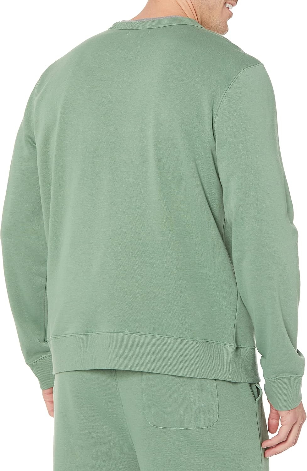 image:imageAmazon Essentials Mens Relaxed Fit Crewneck Sweatshirt Lightweight LongSleeve French Terry Available in Big amp TallSage Green