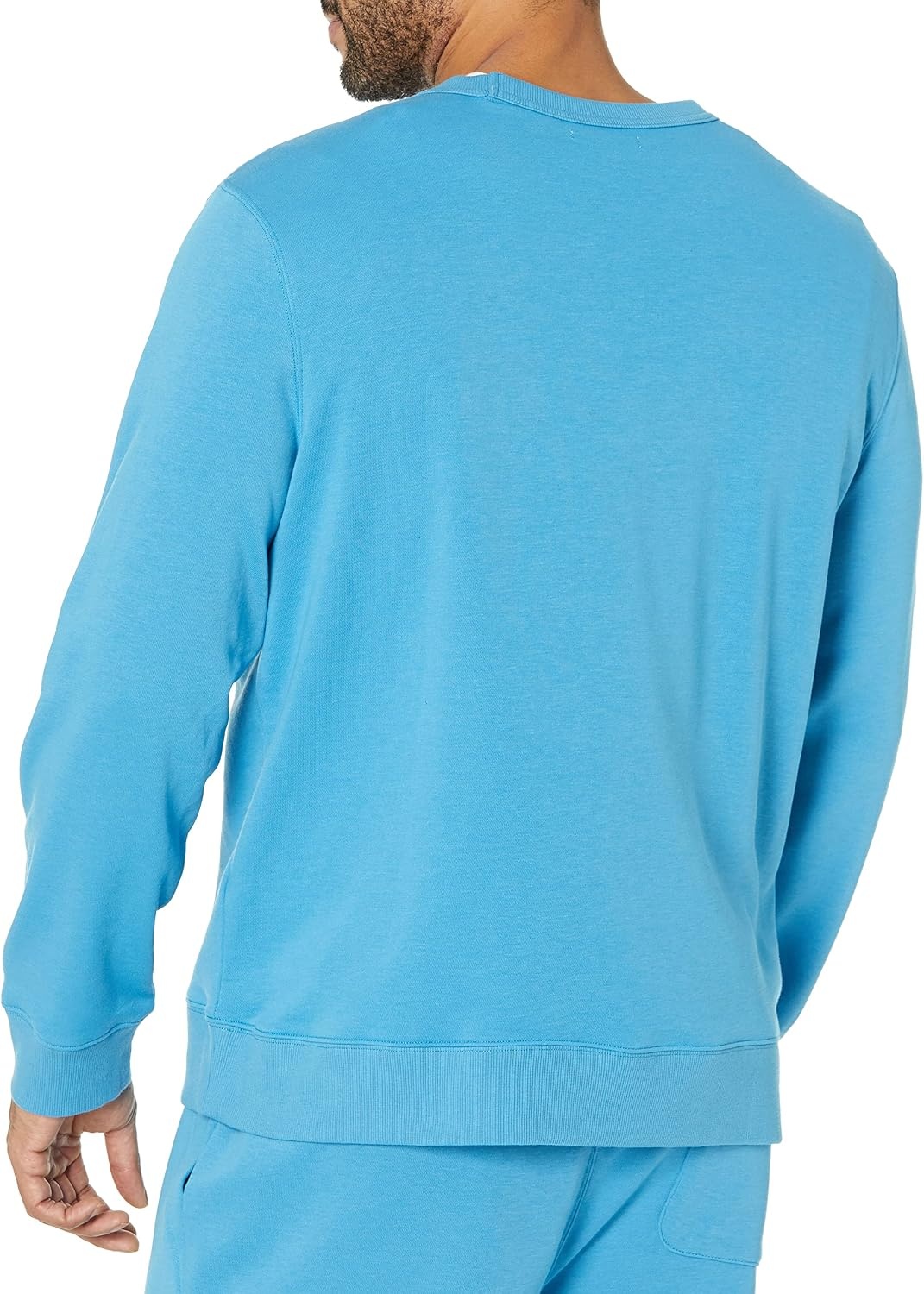 image:imageAmazon Essentials Mens Relaxed Fit Crewneck Sweatshirt Lightweight LongSleeve French Terry Available in Big amp TallTurquoise Blue