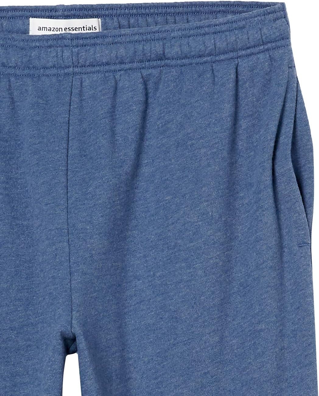 image:imageAmazon Essentials Mens Relaxed Fit Fleece Joggers Sweatpants Drawstring Waist Tapered Leg Ribbed Cuffs Brushed InteriorBlue Heather