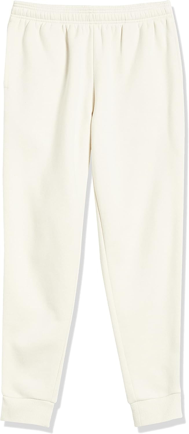 image:imageAmazon Essentials Mens Relaxed Fit Fleece Joggers Sweatpants Drawstring Waist Tapered Leg Ribbed Cuffs Brushed InteriorOffwhite