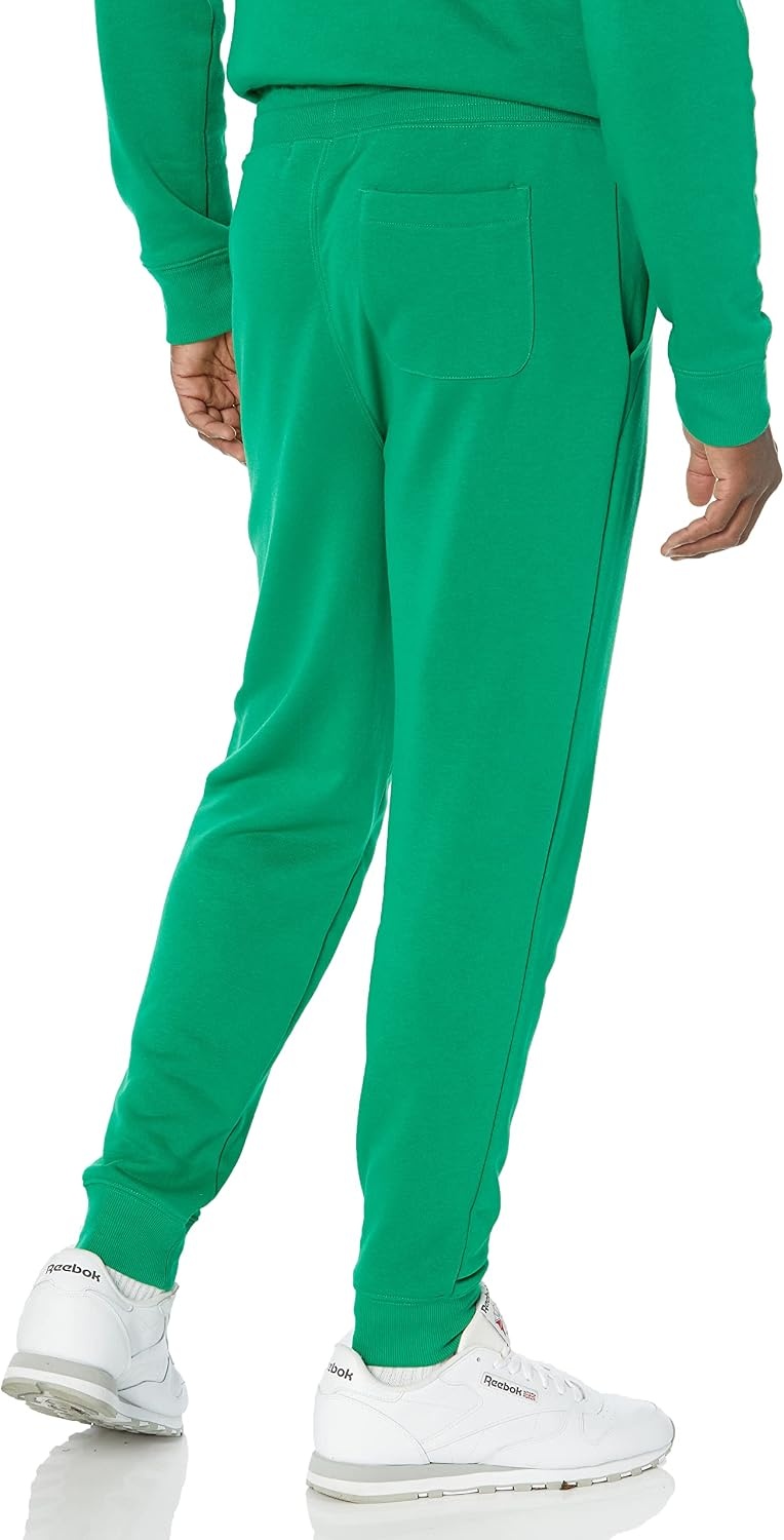 image:imageAmazon Essentials Mens Relaxed Fit Jogger Pants Lightweight French Terry LoungewearGreen