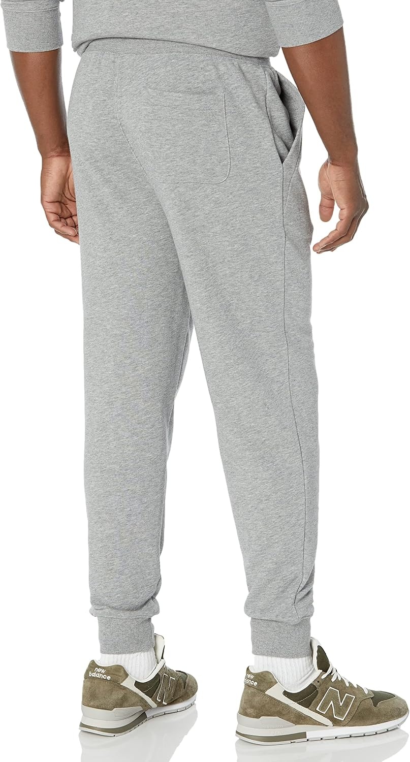 image:imageAmazon Essentials Mens Relaxed Fit Jogger Pants Lightweight French Terry LoungewearGrey Heather