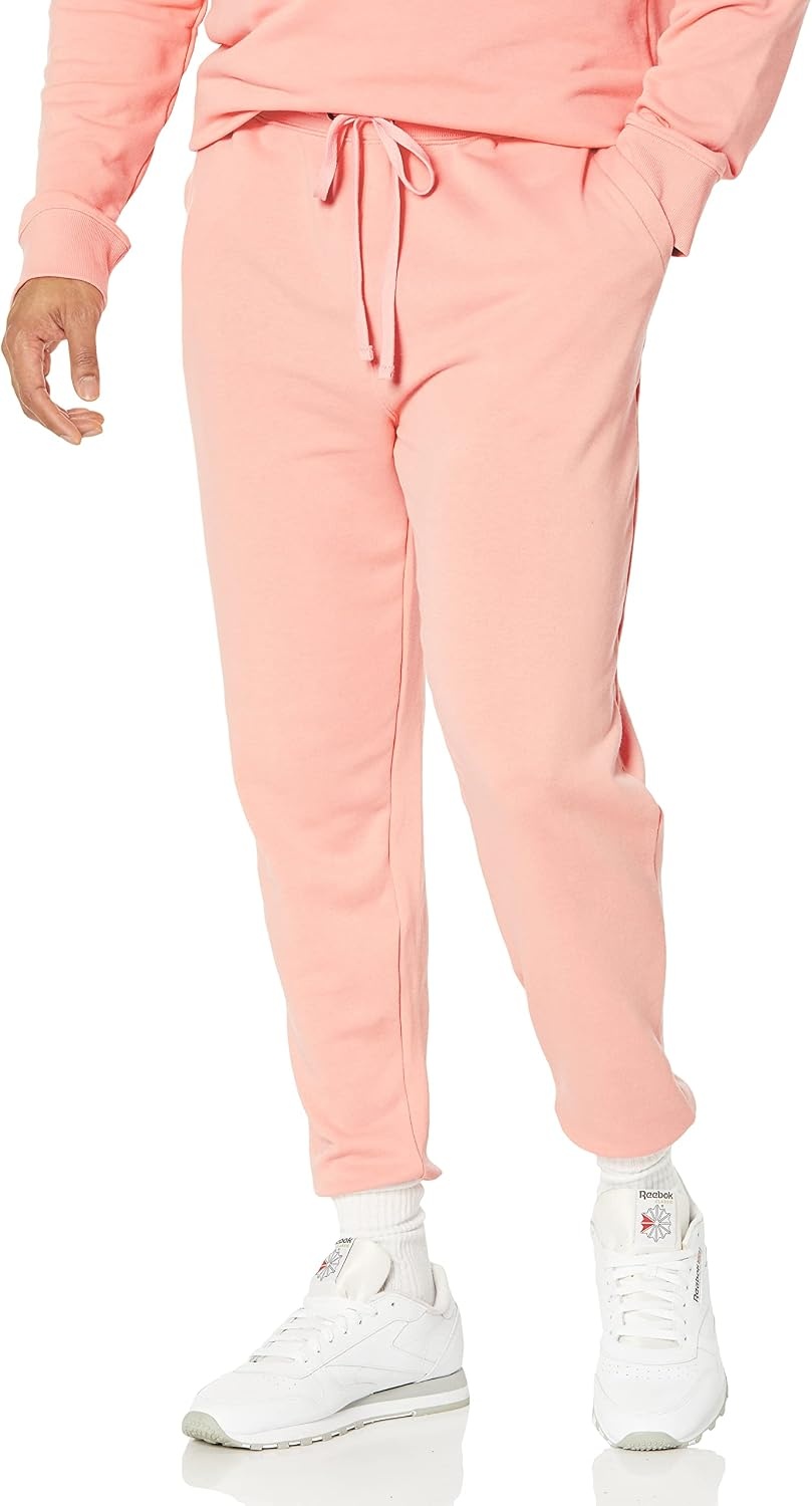 image:imageAmazon Essentials Mens Relaxed Fit Jogger Pants Lightweight French Terry LoungewearPeach