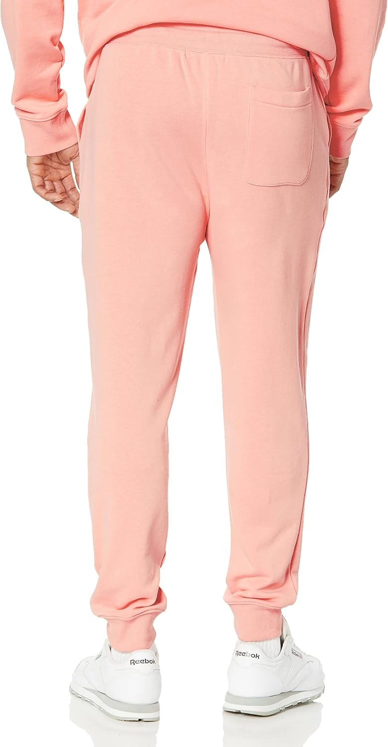 image:imageAmazon Essentials Mens Relaxed Fit Jogger Pants Lightweight French Terry LoungewearPeach