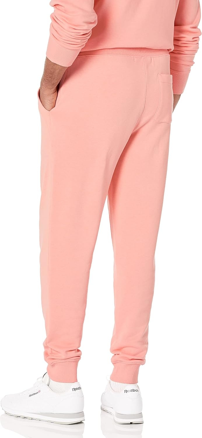 image:imageAmazon Essentials Mens Relaxed Fit Jogger Pants Lightweight French Terry LoungewearPeach