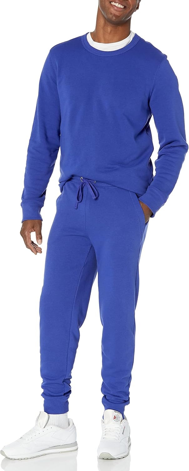 image:imageAmazon Essentials Mens Relaxed Fit Jogger Pants Lightweight French Terry LoungewearRoyal Blue