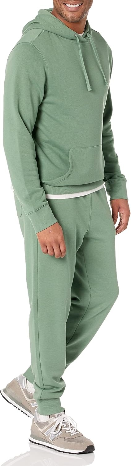 image:imageAmazon Essentials Mens Relaxed Fit Jogger Pants Lightweight French Terry LoungewearSage Green