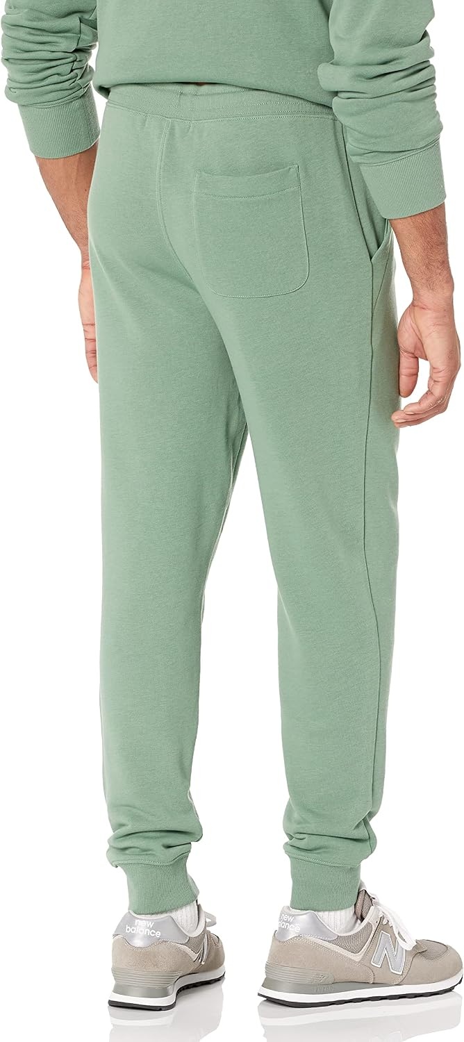 image:imageAmazon Essentials Mens Relaxed Fit Jogger Pants Lightweight French Terry LoungewearSage Green