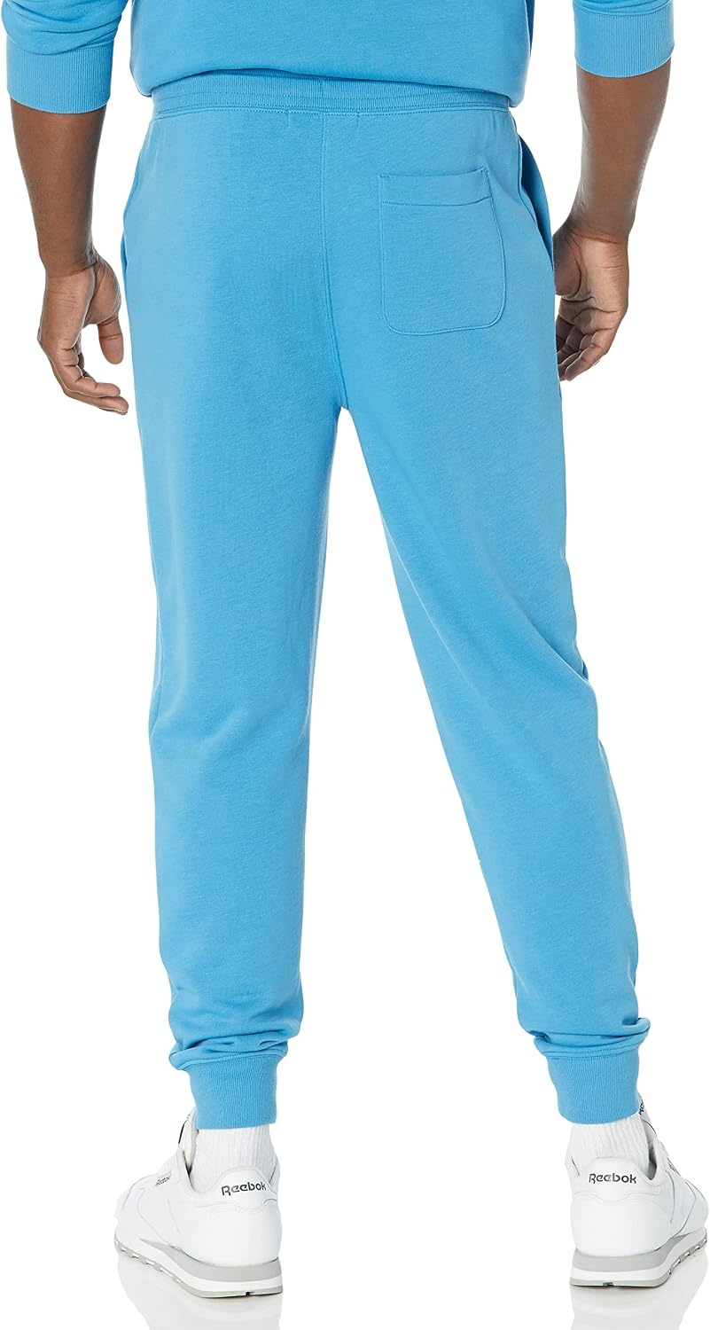 image:imageAmazon Essentials Mens Relaxed Fit Jogger Pants Lightweight French Terry LoungewearTurquoise Blue