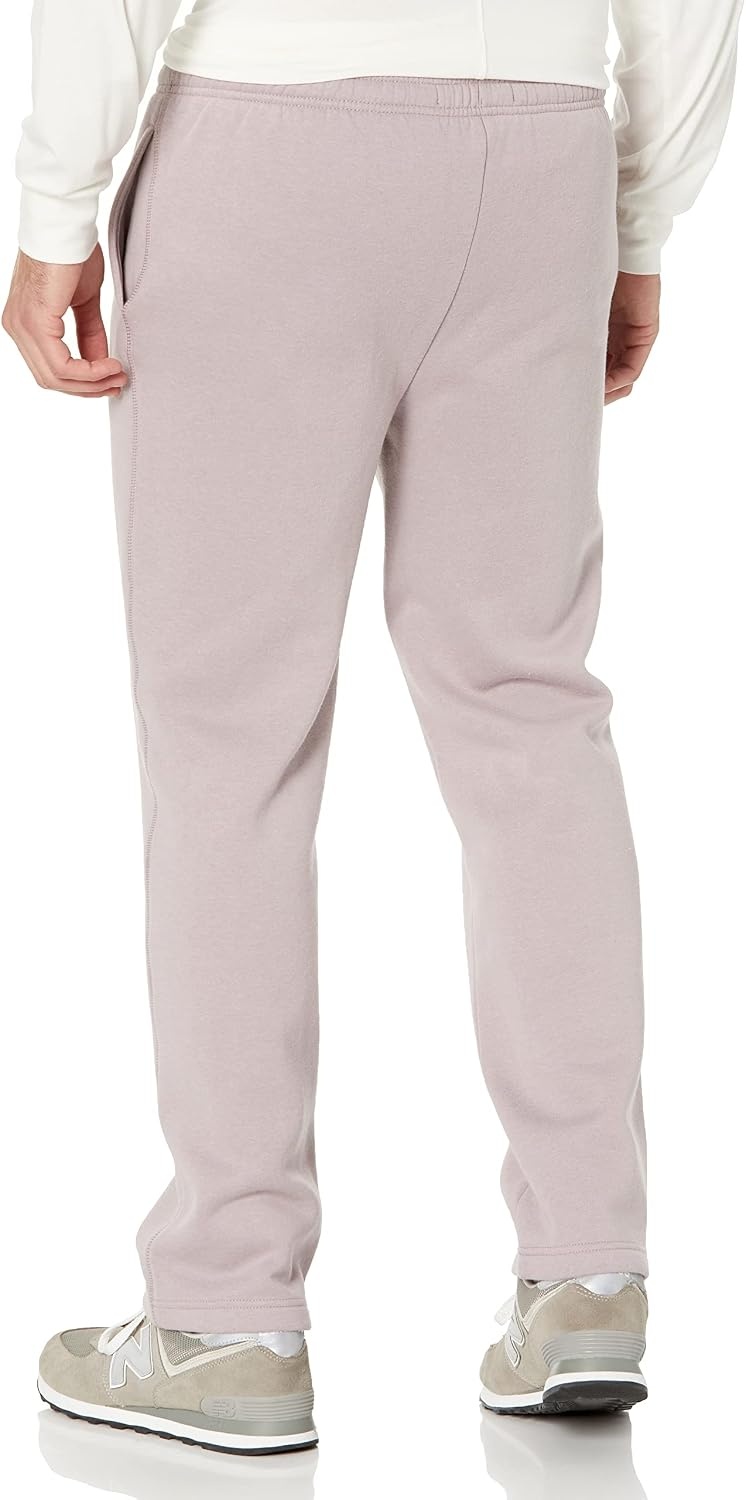 image:imageAmazon Essentials Mens Relaxed Straight Leg Fleece Open Bottom Sweatpant Available in Big amp TallDusty Lilac