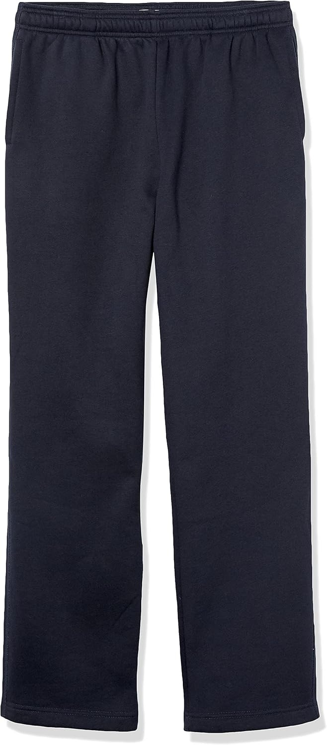 image:imageAmazon Essentials Mens Relaxed Straight Leg Fleece Open Bottom Sweatpant Available in Big amp TallNavy