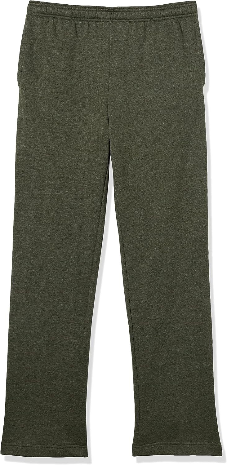 image:imageAmazon Essentials Mens Relaxed Straight Leg Fleece Open Bottom Sweatpant Available in Big amp TallOlive