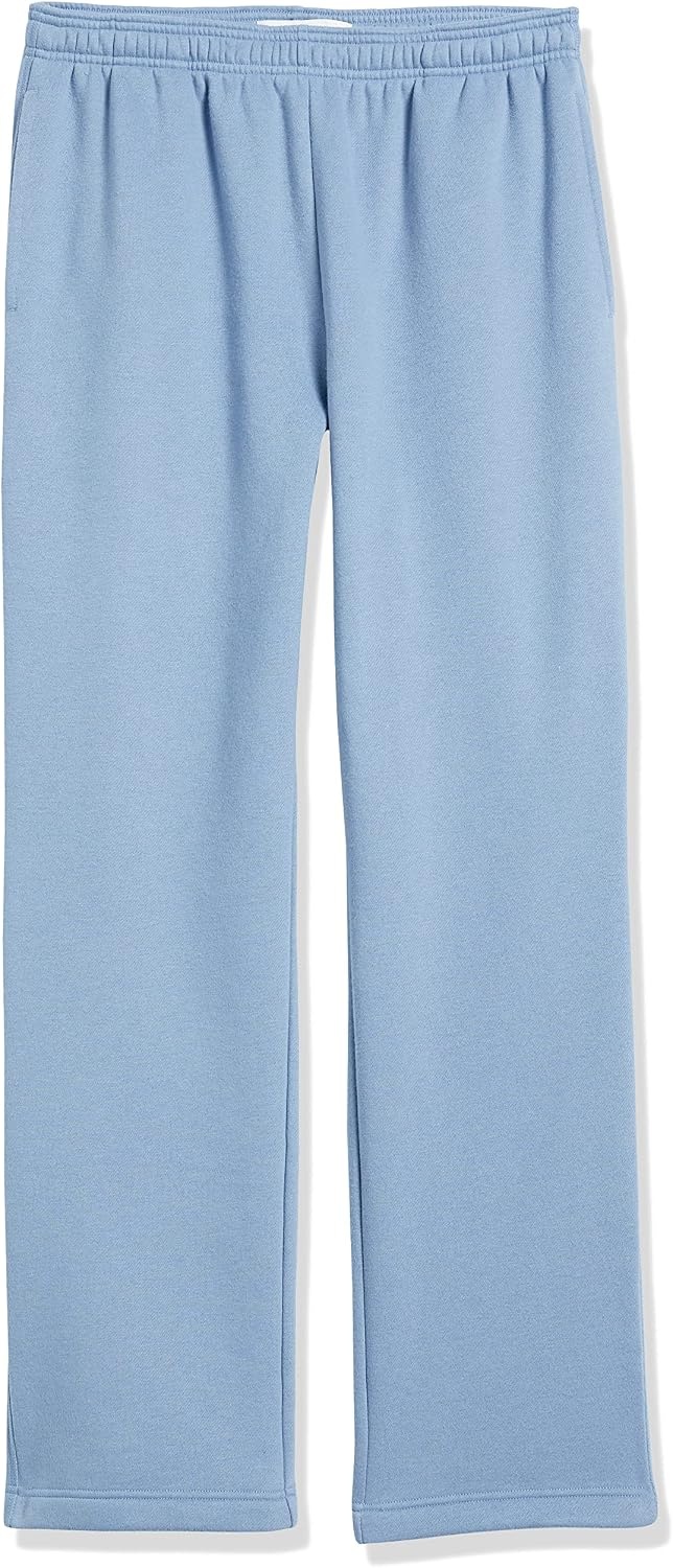 image:imageAmazon Essentials Mens Relaxed Straight Leg Fleece Open Bottom Sweatpant Available in Big amp TallSlate Blue