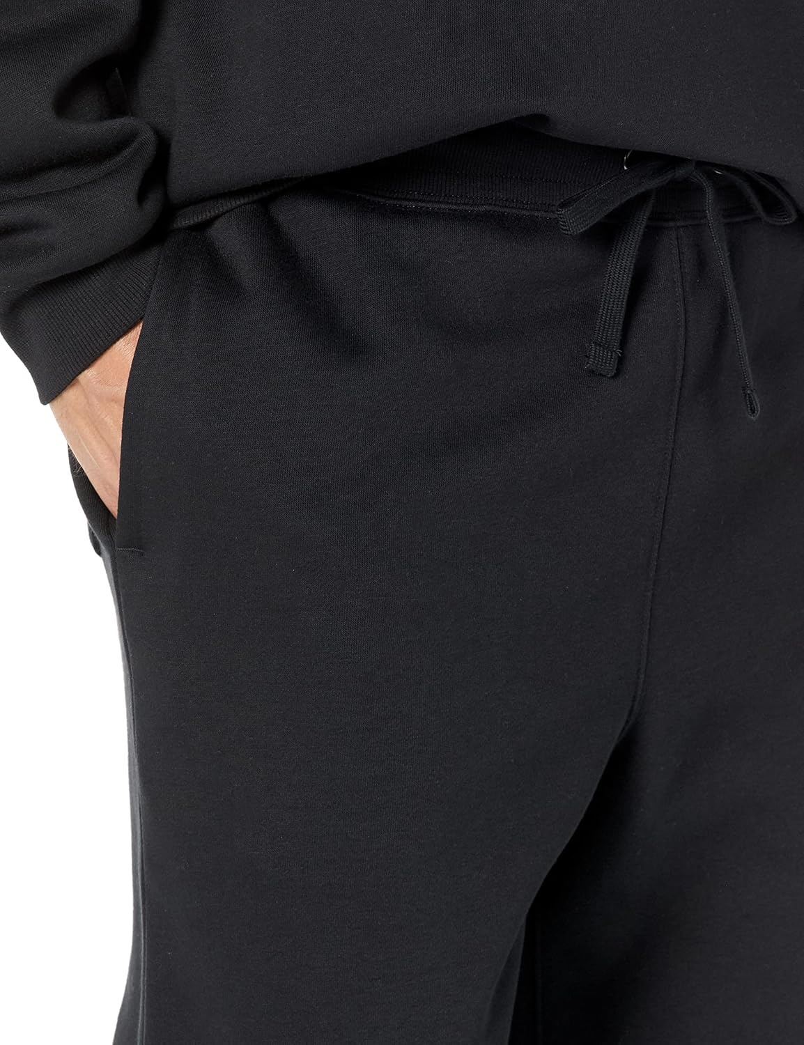 image:imageAmazon Essentials Mens RelaxedFit Sweatpants with Drawstring Waist ClosedBottomBlack