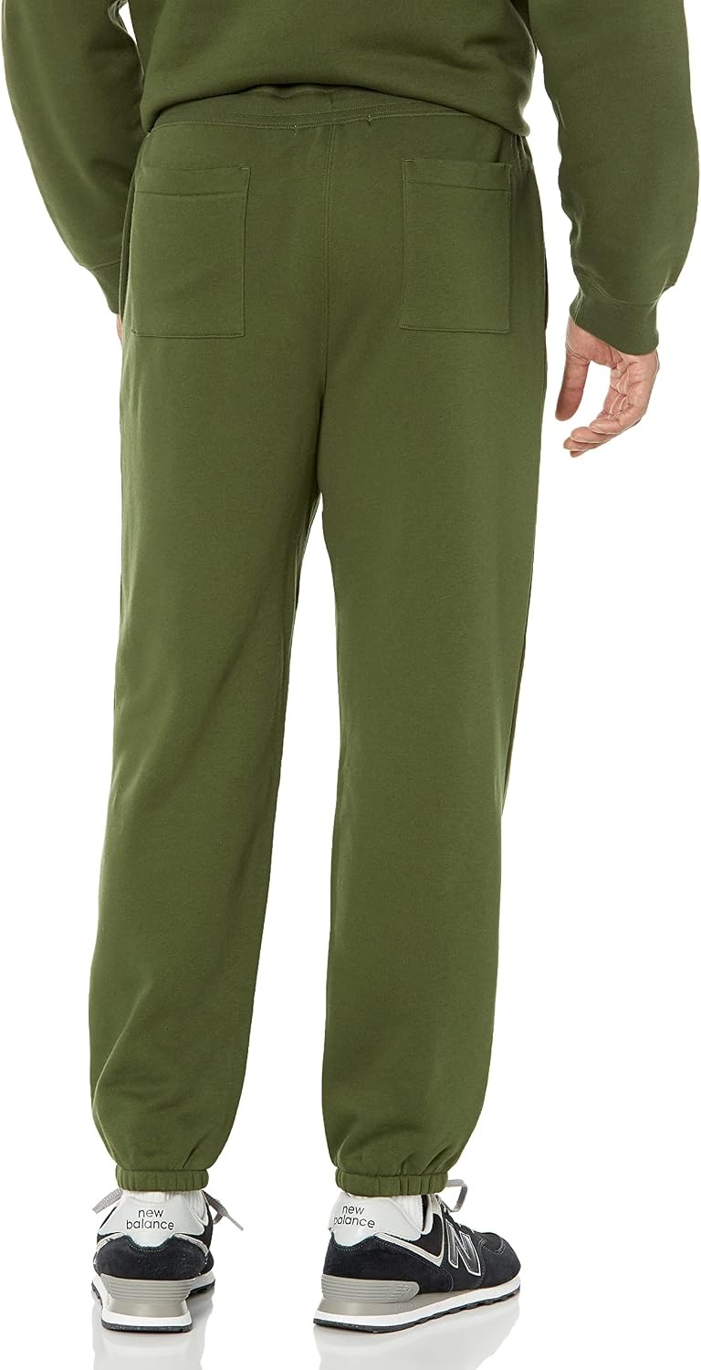 image:imageAmazon Essentials Mens RelaxedFit Sweatpants with Drawstring Waist ClosedBottomDark Olive