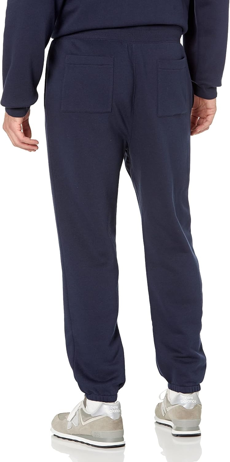 image:imageAmazon Essentials Mens RelaxedFit Sweatpants with Drawstring Waist ClosedBottomNavy