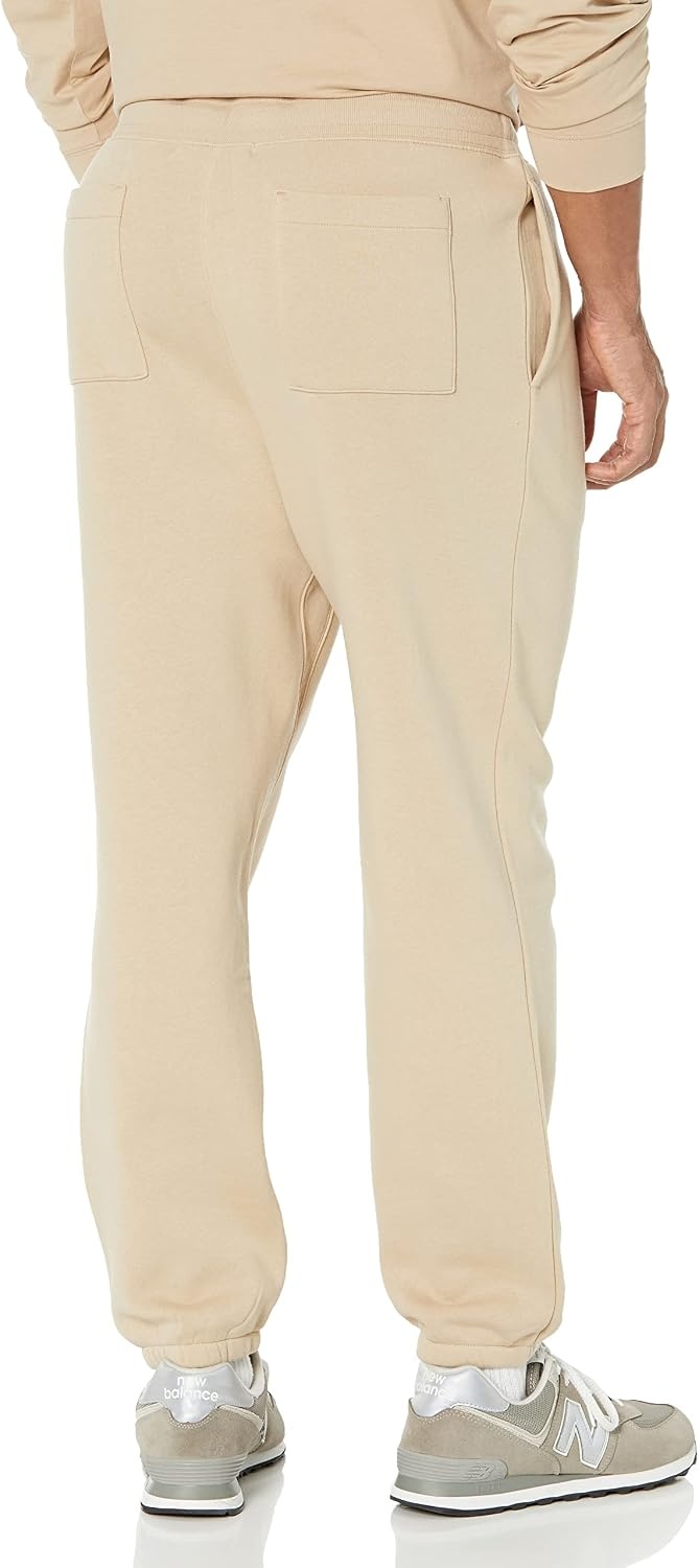 image:imageAmazon Essentials Mens RelaxedFit Sweatpants with Drawstring Waist ClosedBottomTan