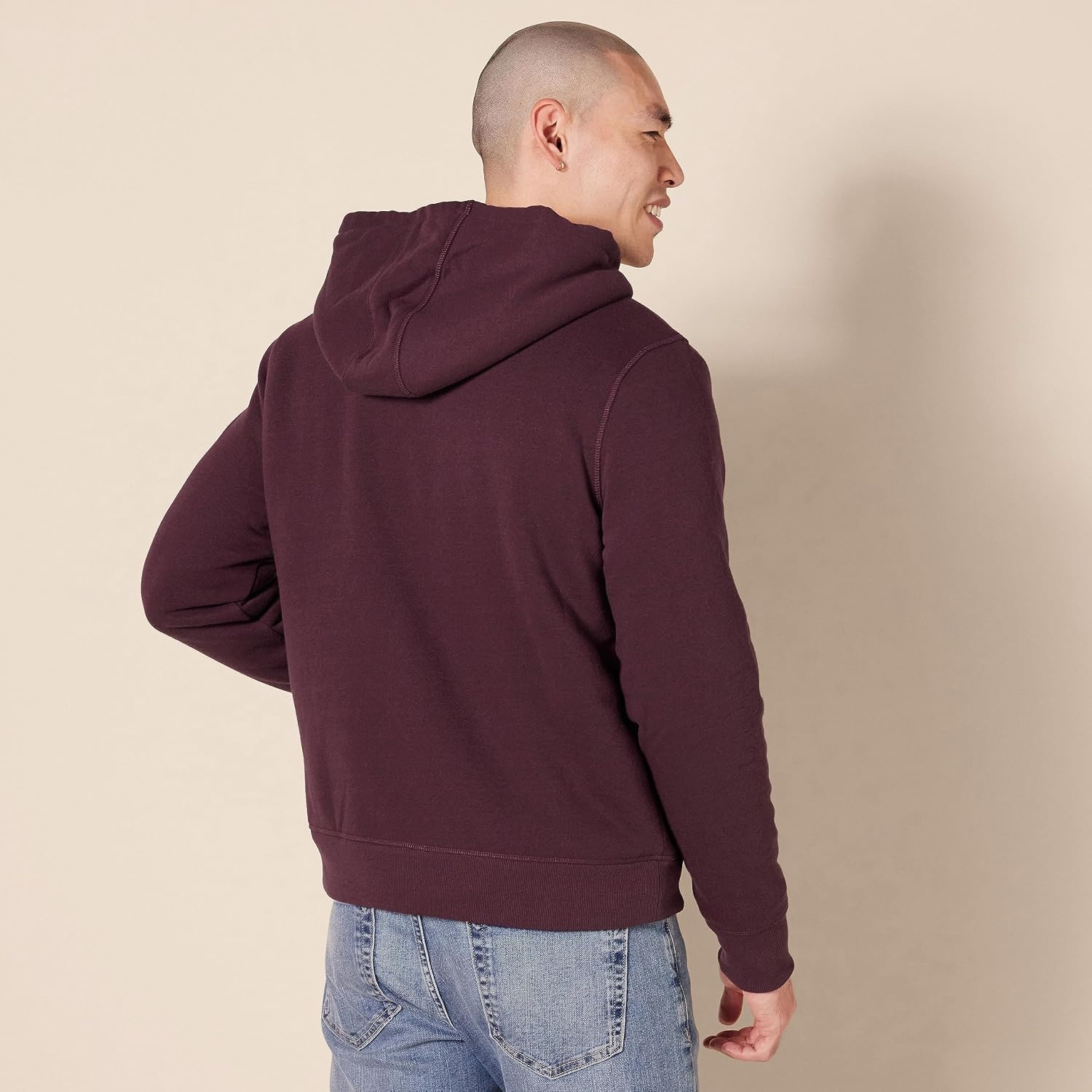 image:imageAmazon Essentials Mens SherpaLined FullZip Fleece Hoodie SweatshirtBurgundy