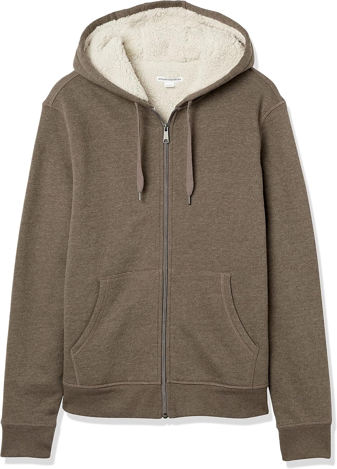 image:imageAmazon Essentials Mens SherpaLined FullZip Fleece Hoodie SweatshirtDark Brown