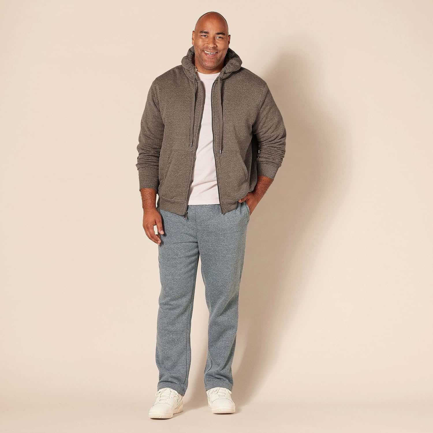 image:imageAmazon Essentials Mens SherpaLined FullZip Fleece Hoodie SweatshirtDark Brown