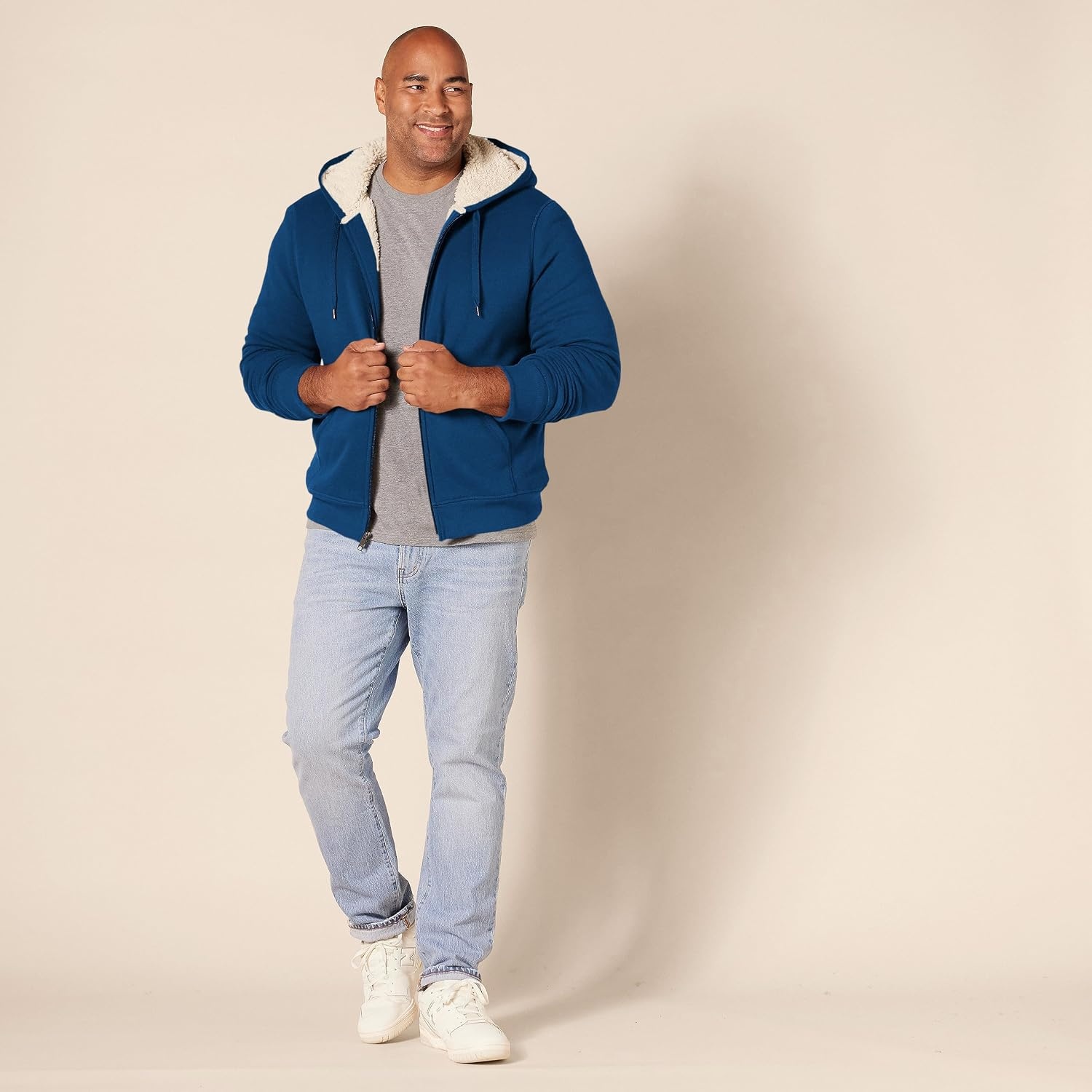 image:imageAmazon Essentials Mens SherpaLined FullZip Fleece Hoodie SweatshirtDark Teal