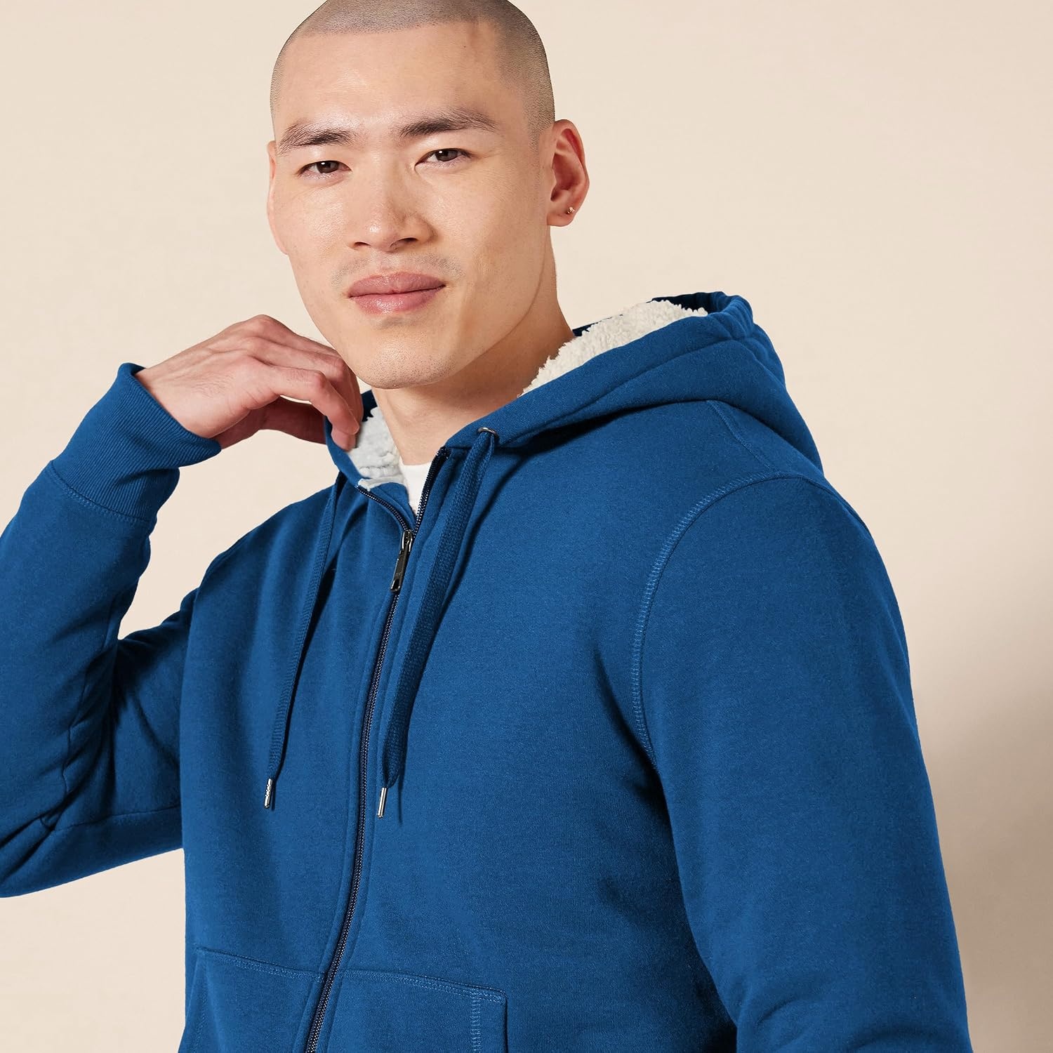 image:imageAmazon Essentials Mens SherpaLined FullZip Fleece Hoodie SweatshirtDark Teal