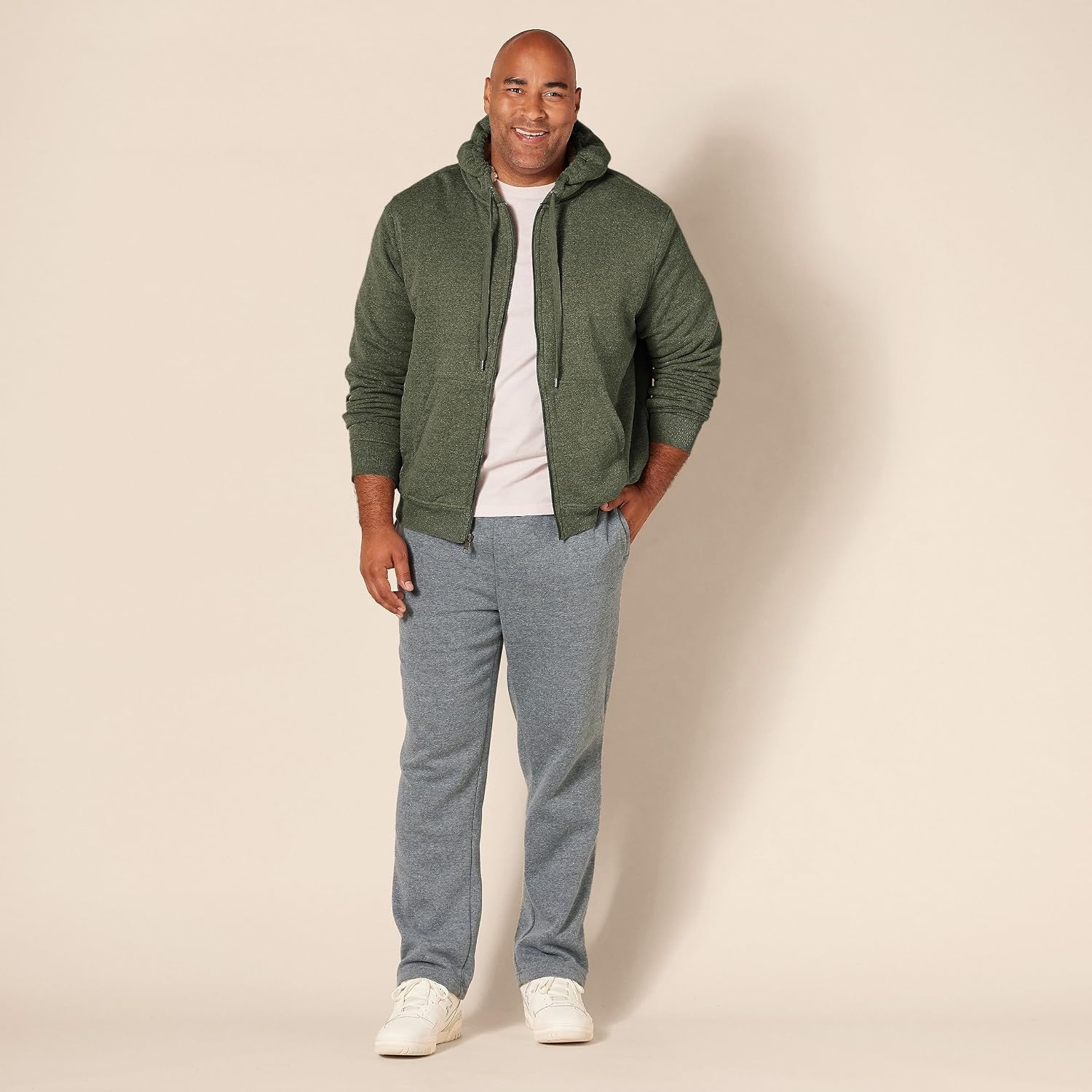 image:imageAmazon Essentials Mens SherpaLined FullZip Fleece Hoodie SweatshirtOlive