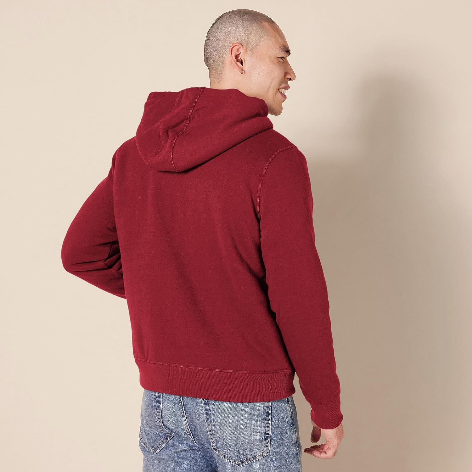 image:imageAmazon Essentials Mens SherpaLined FullZip Fleece Hoodie SweatshirtRed