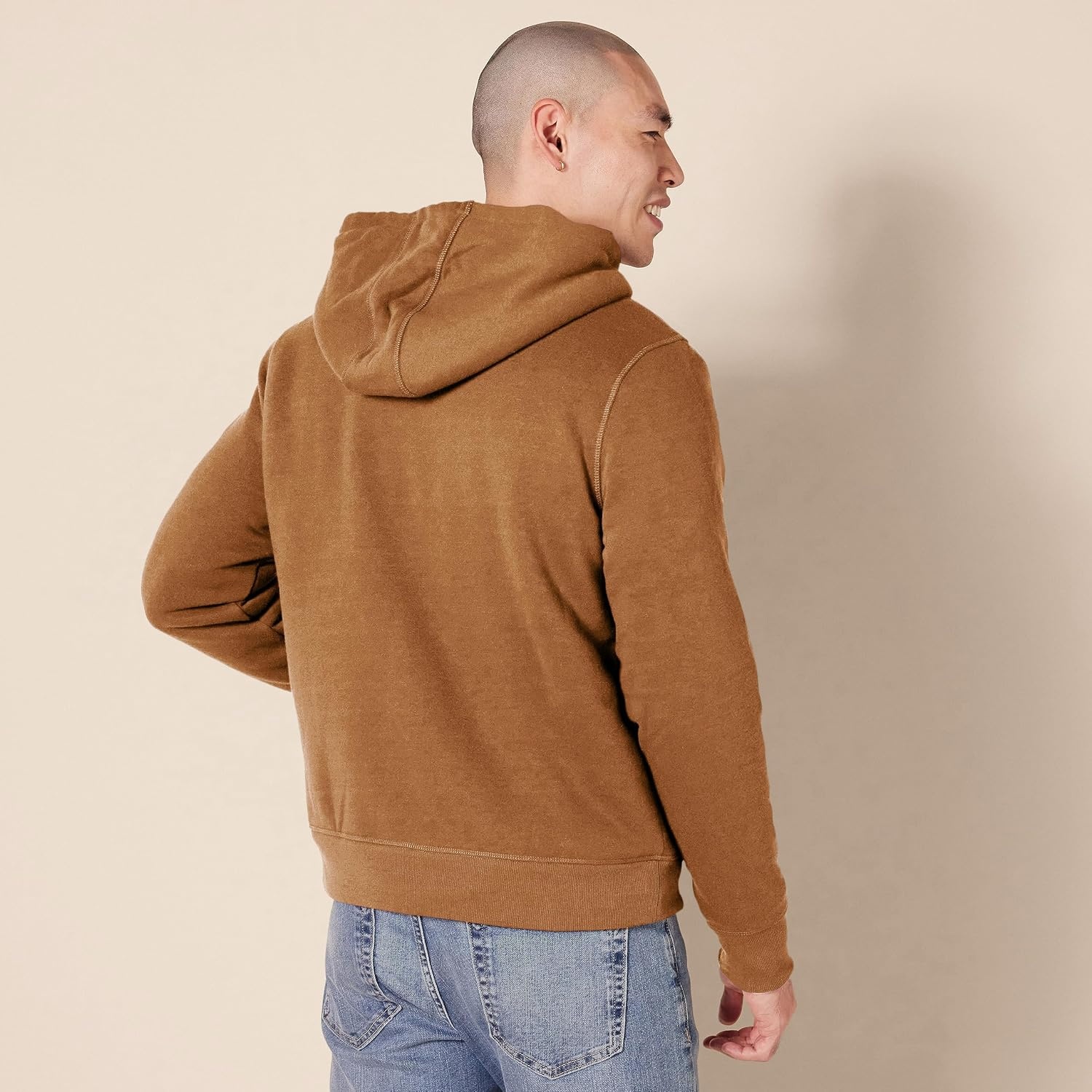 image:imageAmazon Essentials Mens SherpaLined FullZip Fleece Hoodie SweatshirtToffee Brown