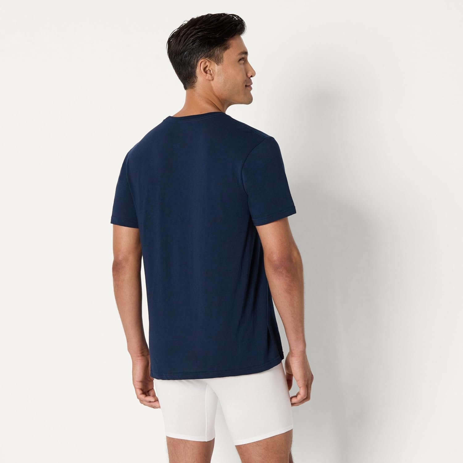 image:imageAmazon Essentials Mens Slim Fit Crewneck Undershirts Pack of 6Medium Grey HeatherNavy
