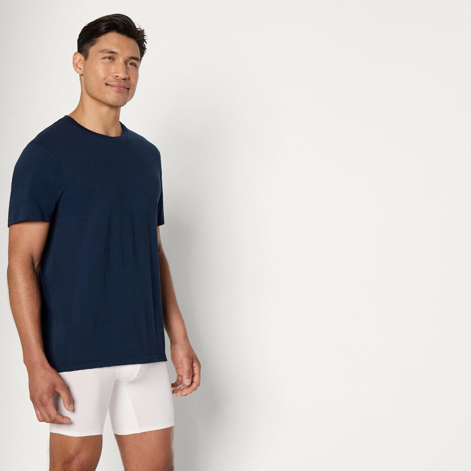 image:imageAmazon Essentials Mens Slim Fit Crewneck Undershirts Pack of 6Medium Grey HeatherNavy
