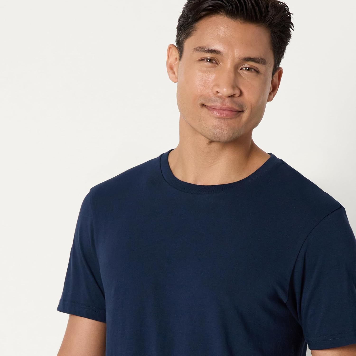 image:imageAmazon Essentials Mens Slim Fit Crewneck Undershirts Pack of 6Medium Grey HeatherNavy