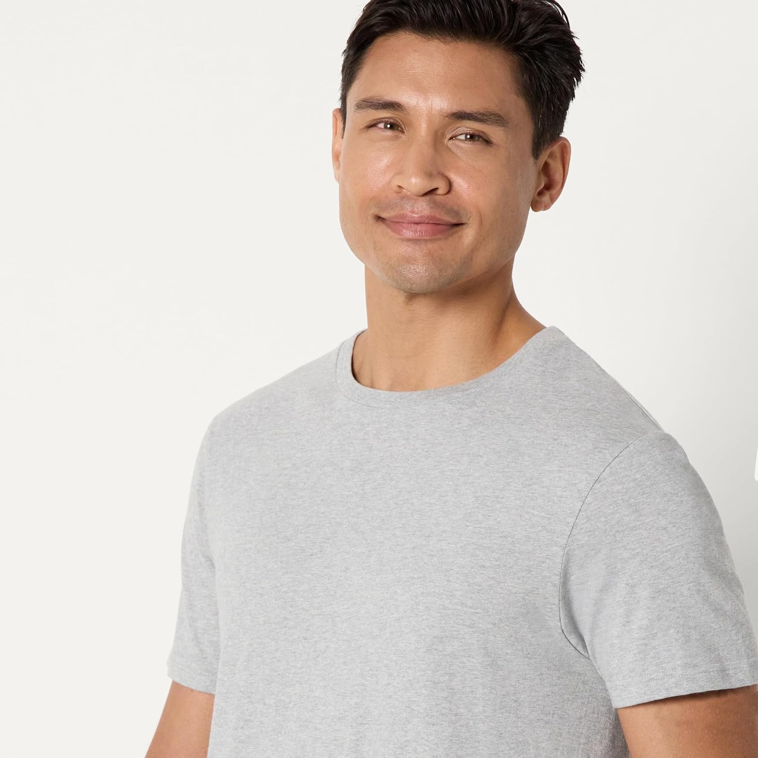 image:imageAmazon Essentials Mens Slim Fit Crewneck Undershirts Pack of 6Medium Grey HeatherWhite