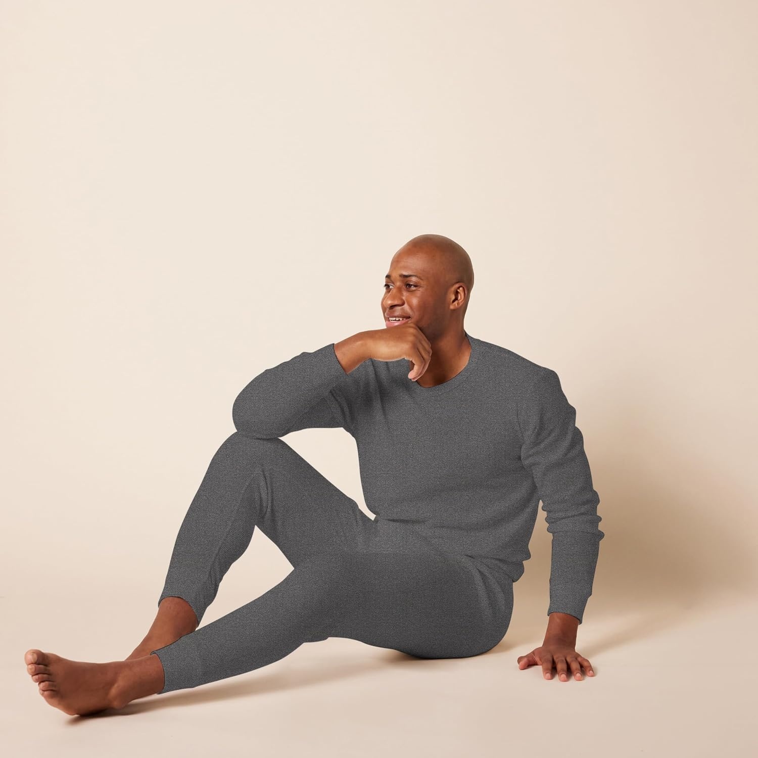 image:imageAmazon Essentials Mens Thermal Waffle Knit Long Johns Underwear Set for Cold Weather MultipacksCharcoal Grey