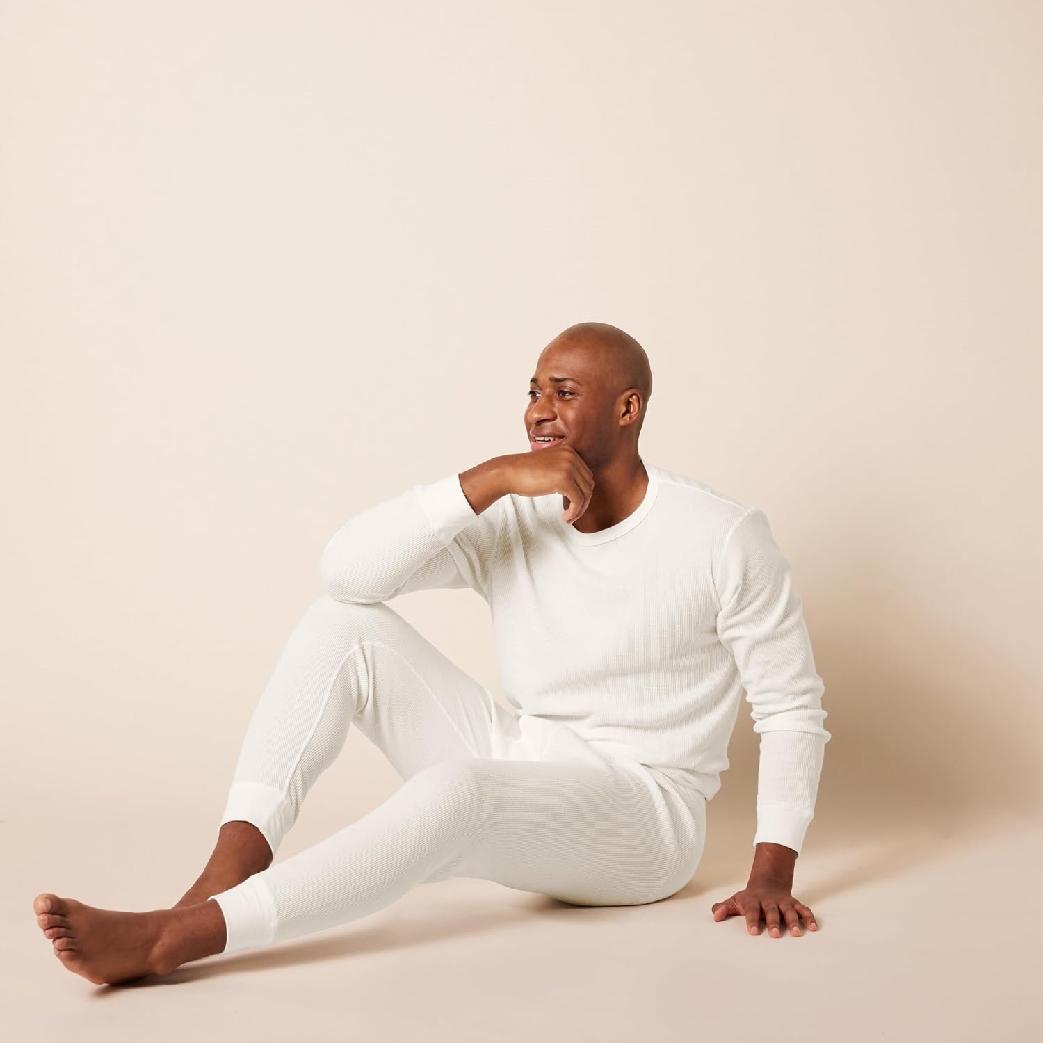 image:imageAmazon Essentials Mens Thermal Waffle Knit Long Johns Underwear Set for Cold Weather MultipacksNatural