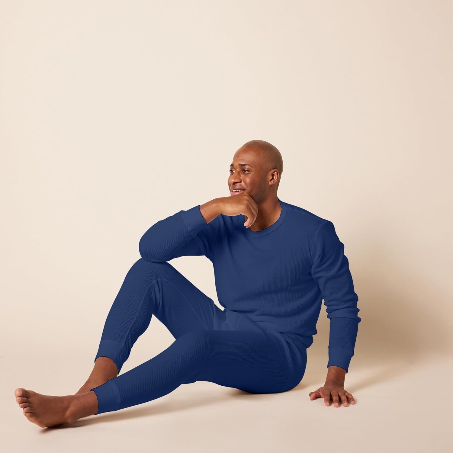 image:imageAmazon Essentials Mens Thermal Waffle Knit Long Johns Underwear Set for Cold Weather MultipacksNavy