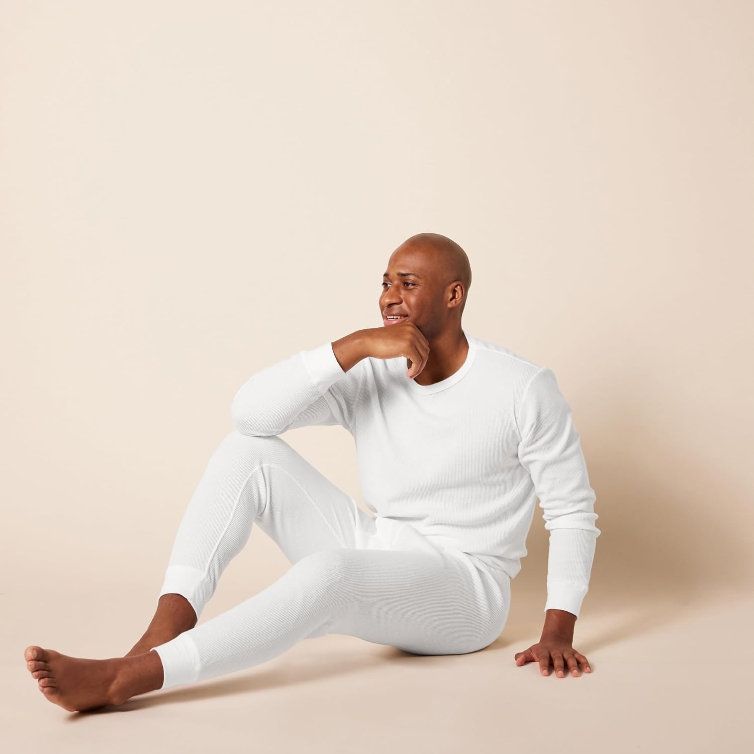 image:imageAmazon Essentials Mens Thermal Waffle Knit Long Johns Underwear Set for Cold Weather MultipacksWhite