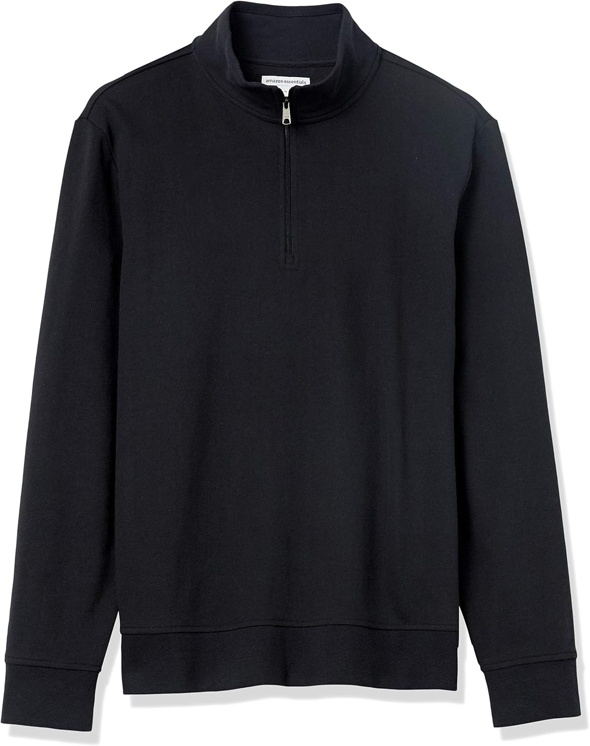 image:imageAmazon Essentials mens Lightweight French Terry Quarterzip Mockneck SweatshirtBlack
