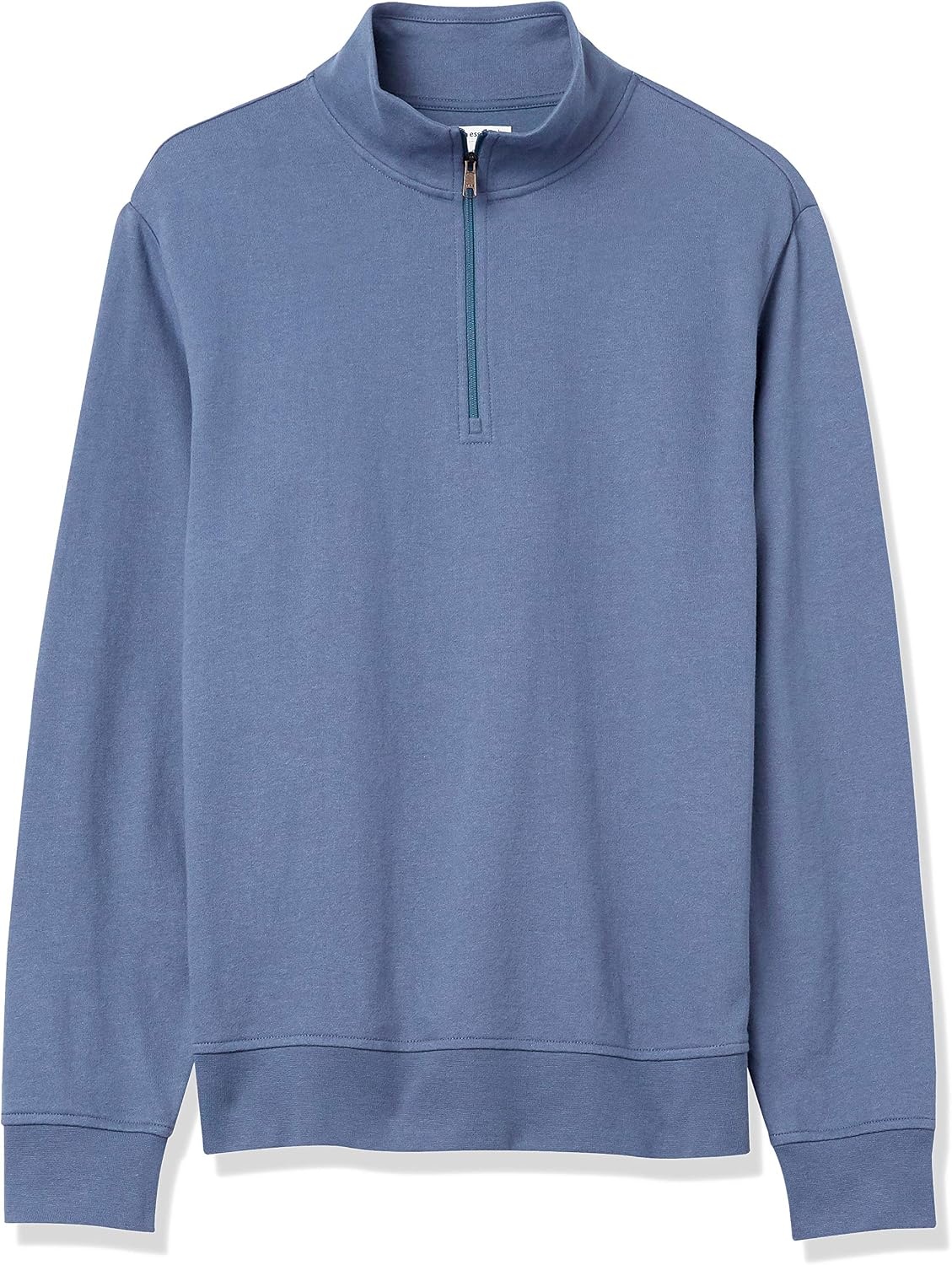 image:imageAmazon Essentials mens Lightweight French Terry Quarterzip Mockneck SweatshirtIndigo