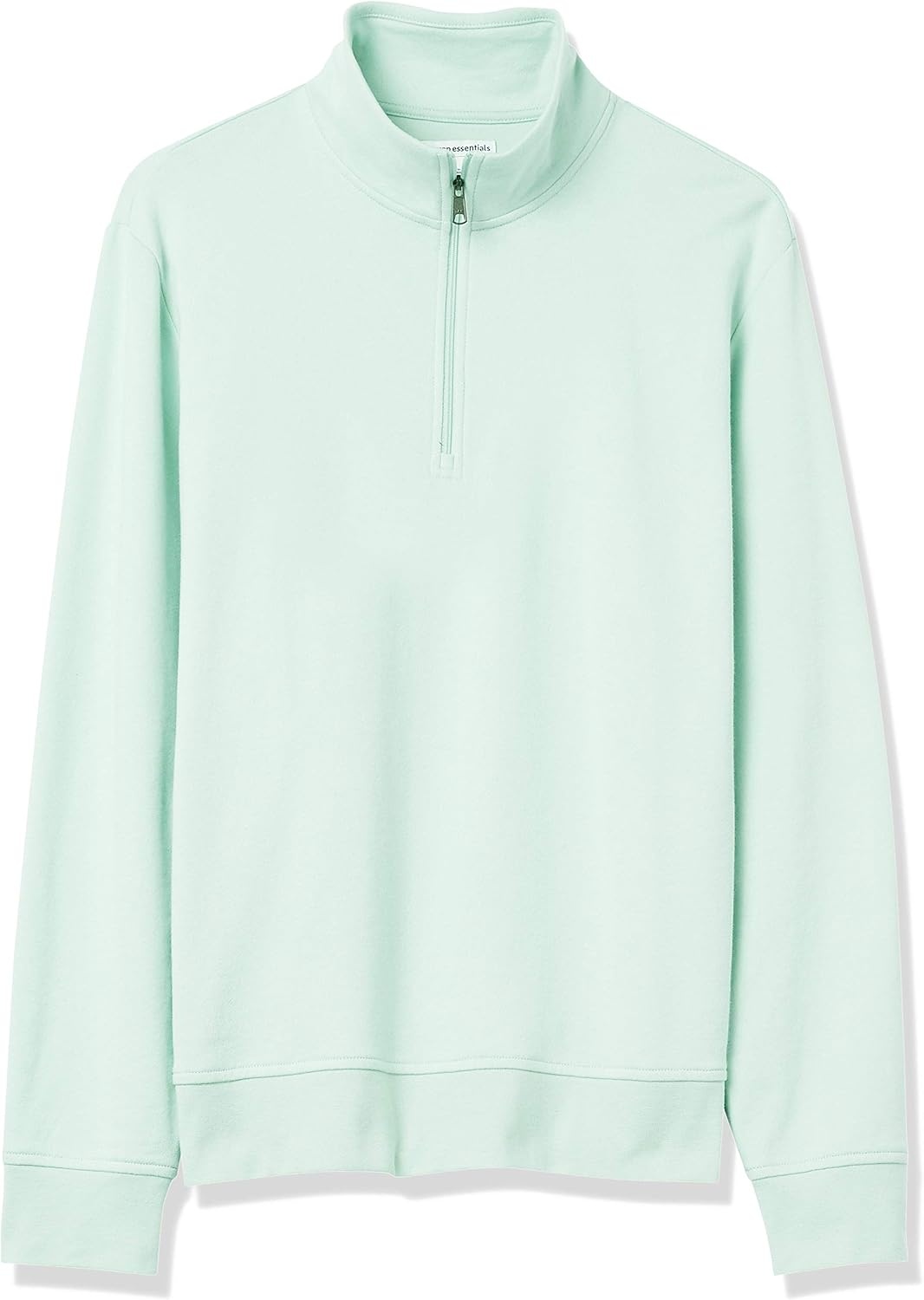 image:imageAmazon Essentials mens Lightweight French Terry Quarterzip Mockneck SweatshirtMint