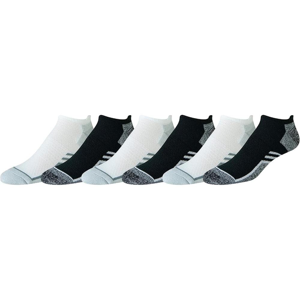 image:imageAmazon Essentials Mens Breathable Low Cut Tab Ankle Socks Performance Zone Comfortable Cushion AthleticBlackWhite