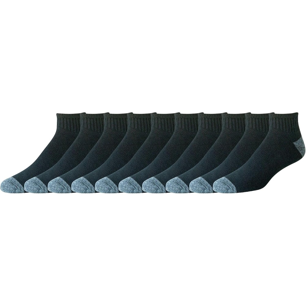 image:imageAmazon Essentials Mens Cotton Ankle Socks Comfortable Moisture Wicking Cushioned 10 PairsBlack