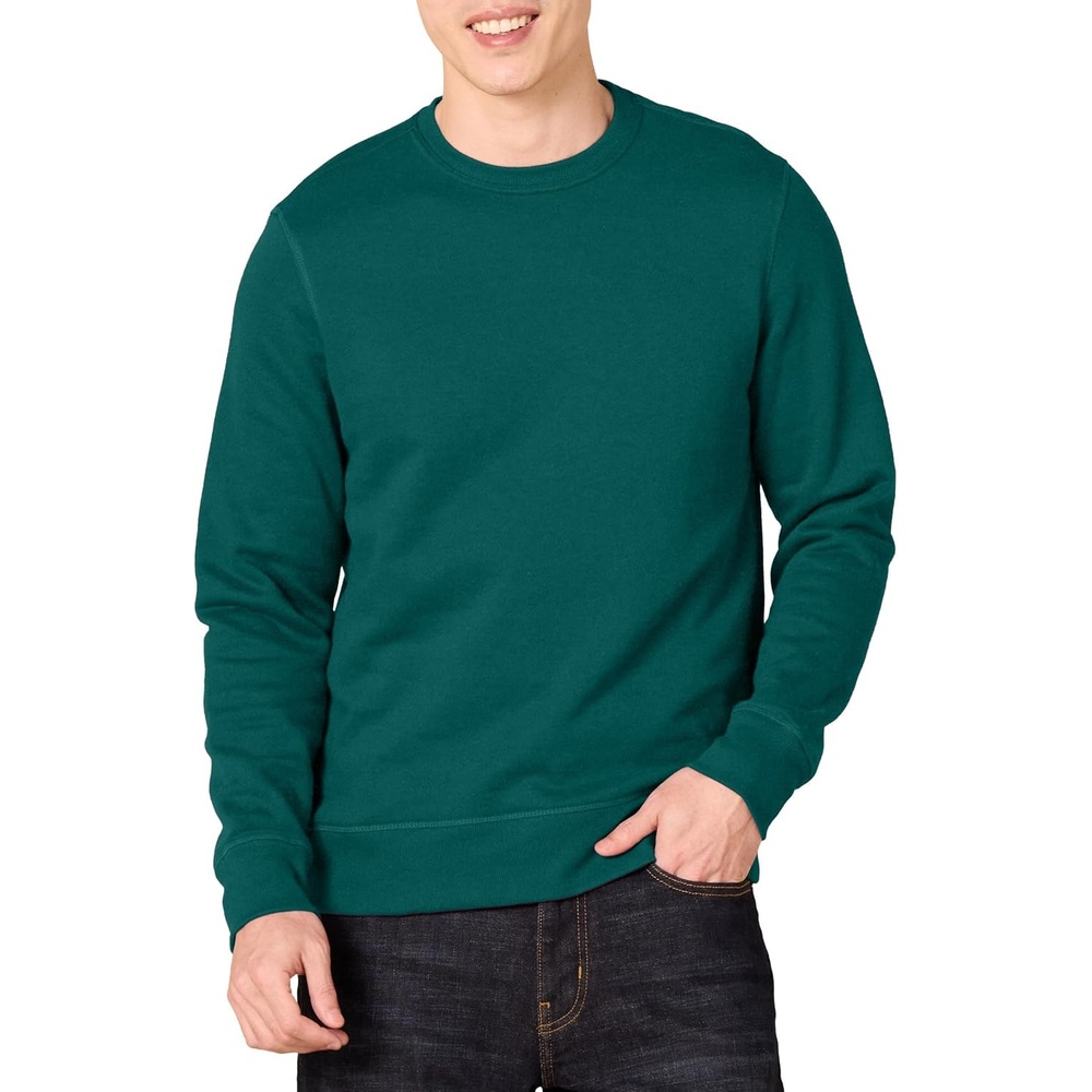 image:imageAmazon Essentials Mens Crewneck Fleece Sweatshirt with Ribbing Available in Big amp TallForest Green
