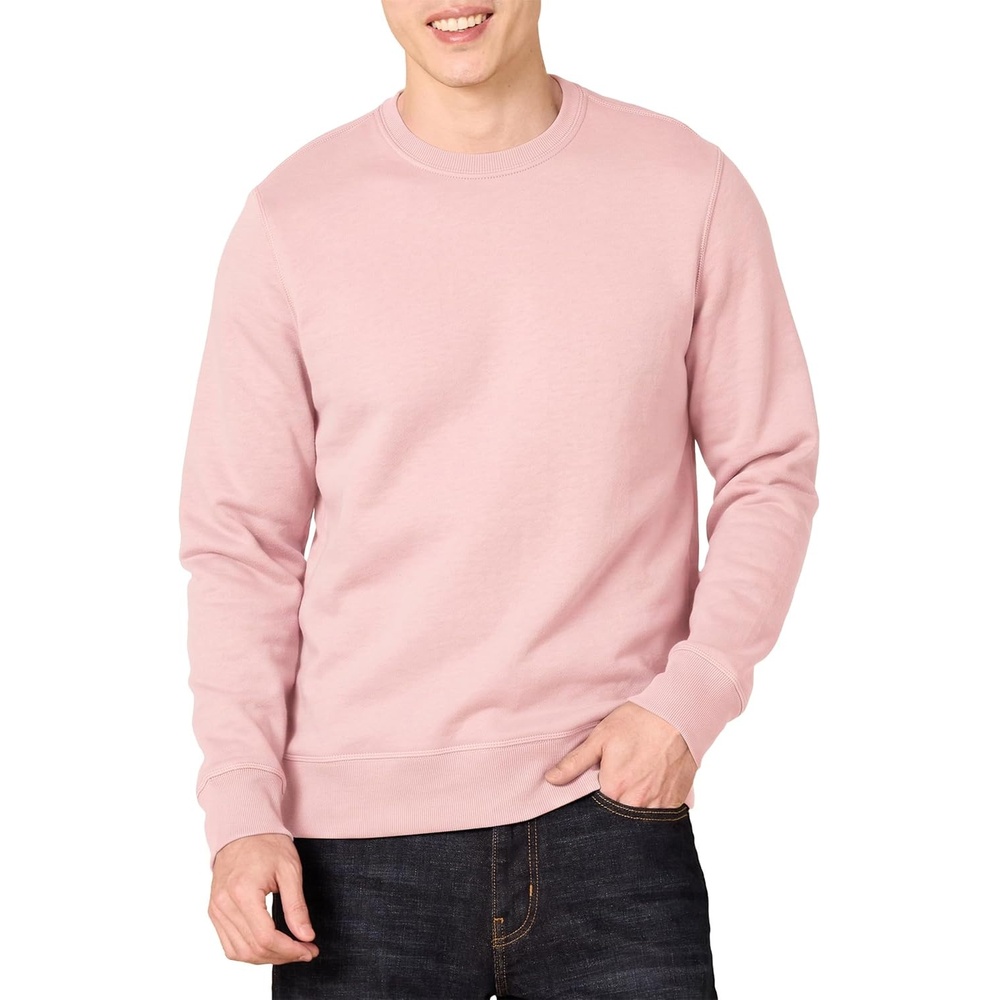 image:imageAmazon Essentials Mens Crewneck Fleece Sweatshirt with Ribbing Available in Big amp TallPink