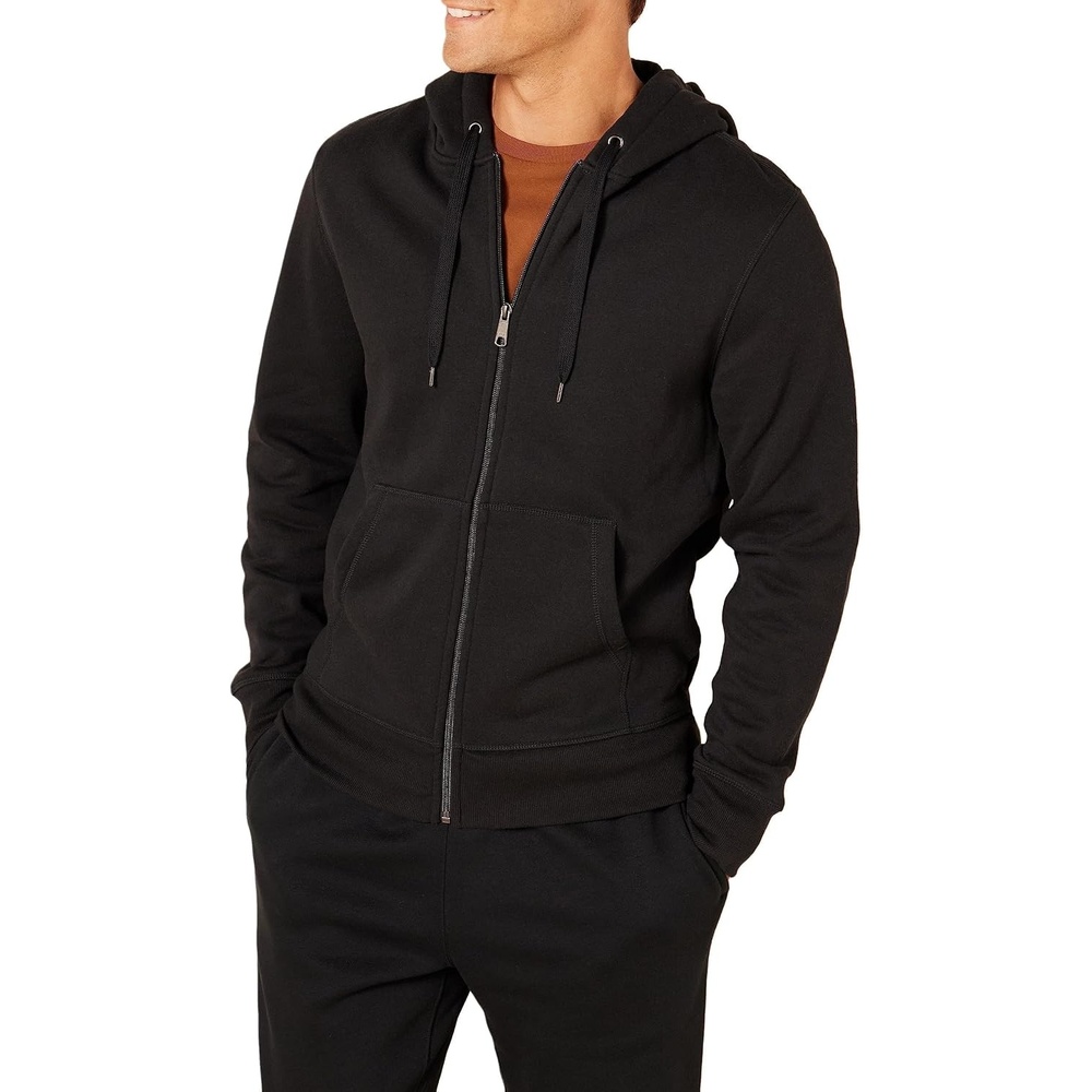 image:imageAmazon Essentials Mens FullZip Fleece Hoodie Sweatshirt Available in Big amp TallBlack