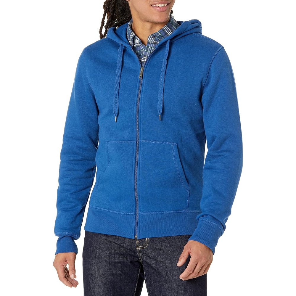 image:imageAmazon Essentials Mens FullZip Fleece Hoodie Sweatshirt Available in Big amp TallBlue