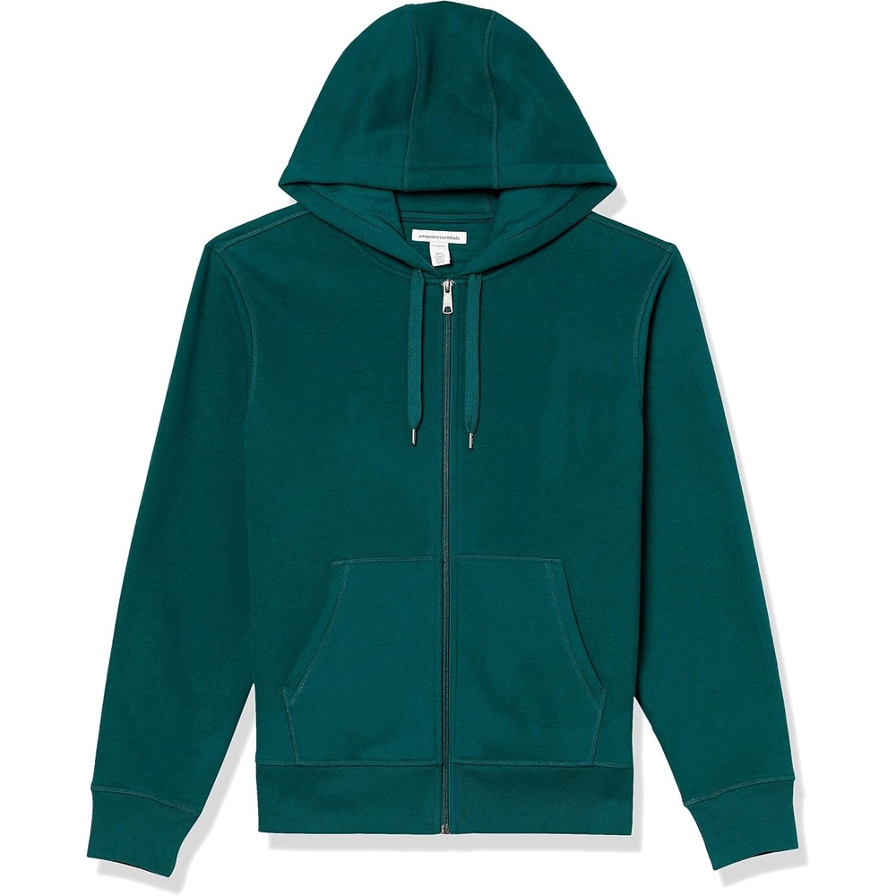 image:imageAmazon Essentials Mens FullZip Fleece Hoodie Sweatshirt Available in Big amp TallForest Green